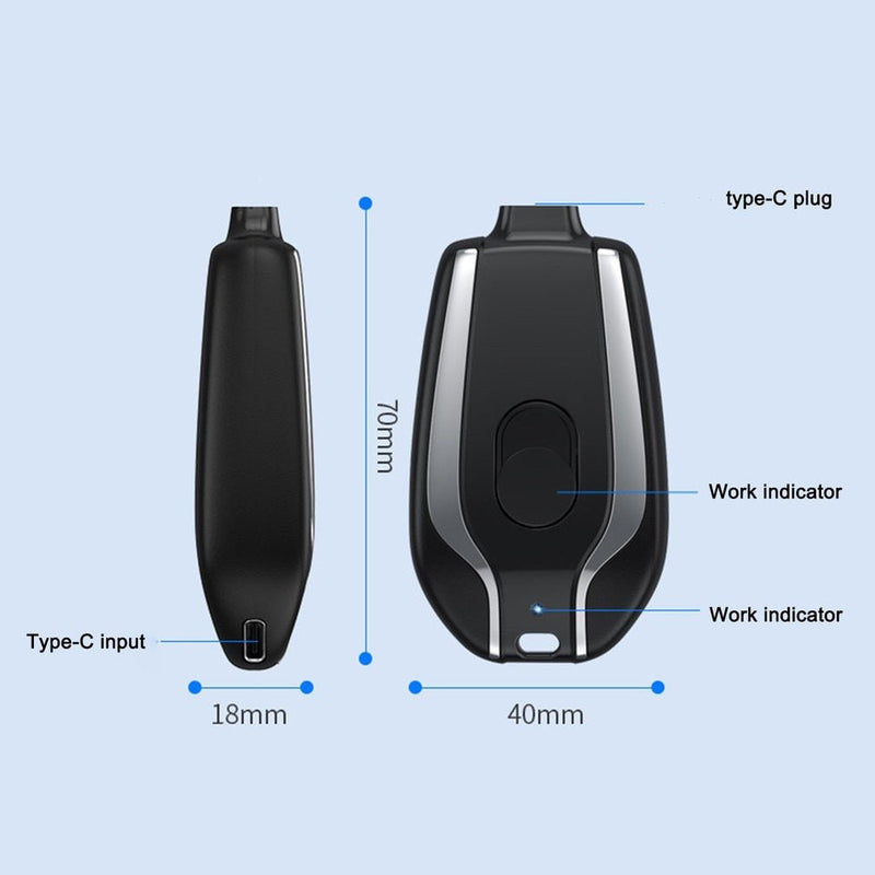 Power Banks Portable Type-C Keychain
